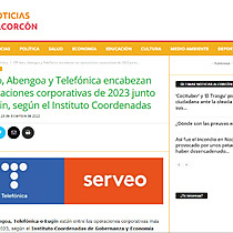 ITP Aero, Abengoa y Telefnica encabezan las operaciones corporativas de 2023 junto con Eugin, segn el Instituto Coordenadas